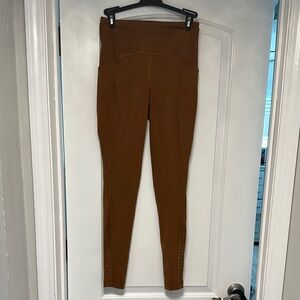 Brown High-Waisted Leggings
